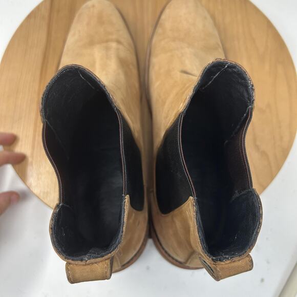 Nisolo Boots Mens 9 Marco Everyday Chelsea Tan Suede Leather Pull On Minimalist - Picture 11 of 13